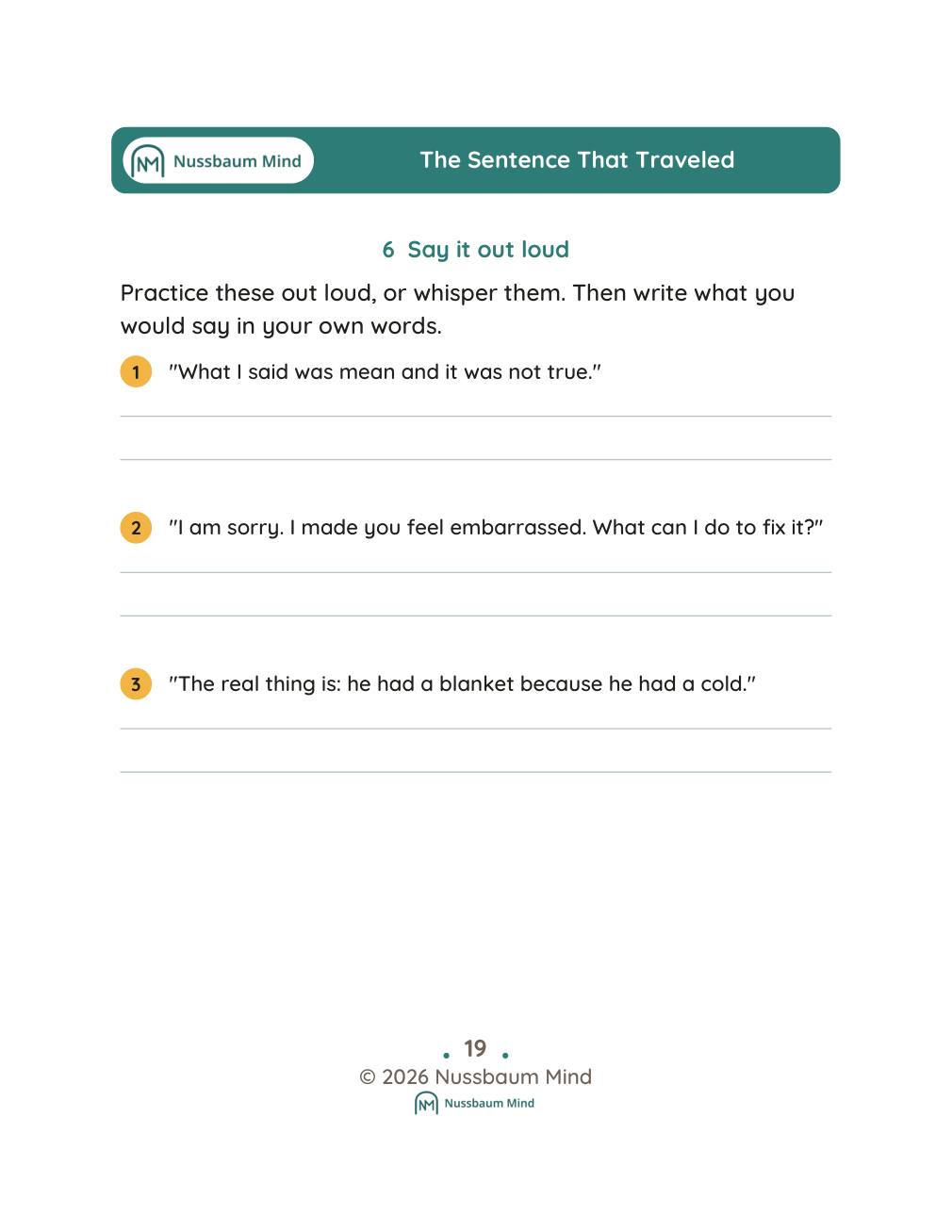 The Sentence That Traveled complete book page 20