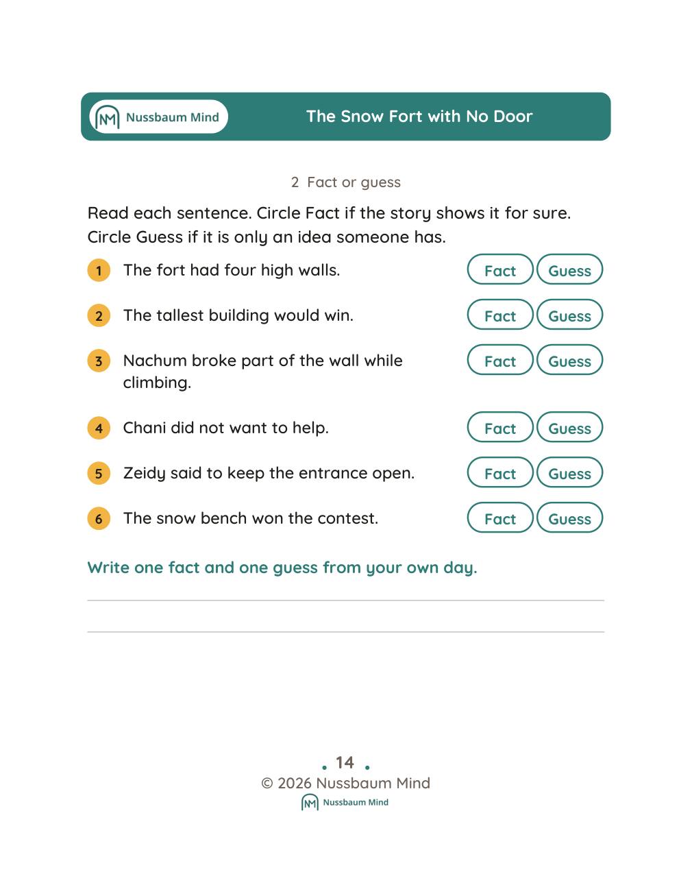 The Snow Fort with No Door complete book page 15