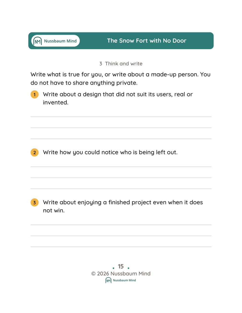 The Snow Fort with No Door complete book page 16