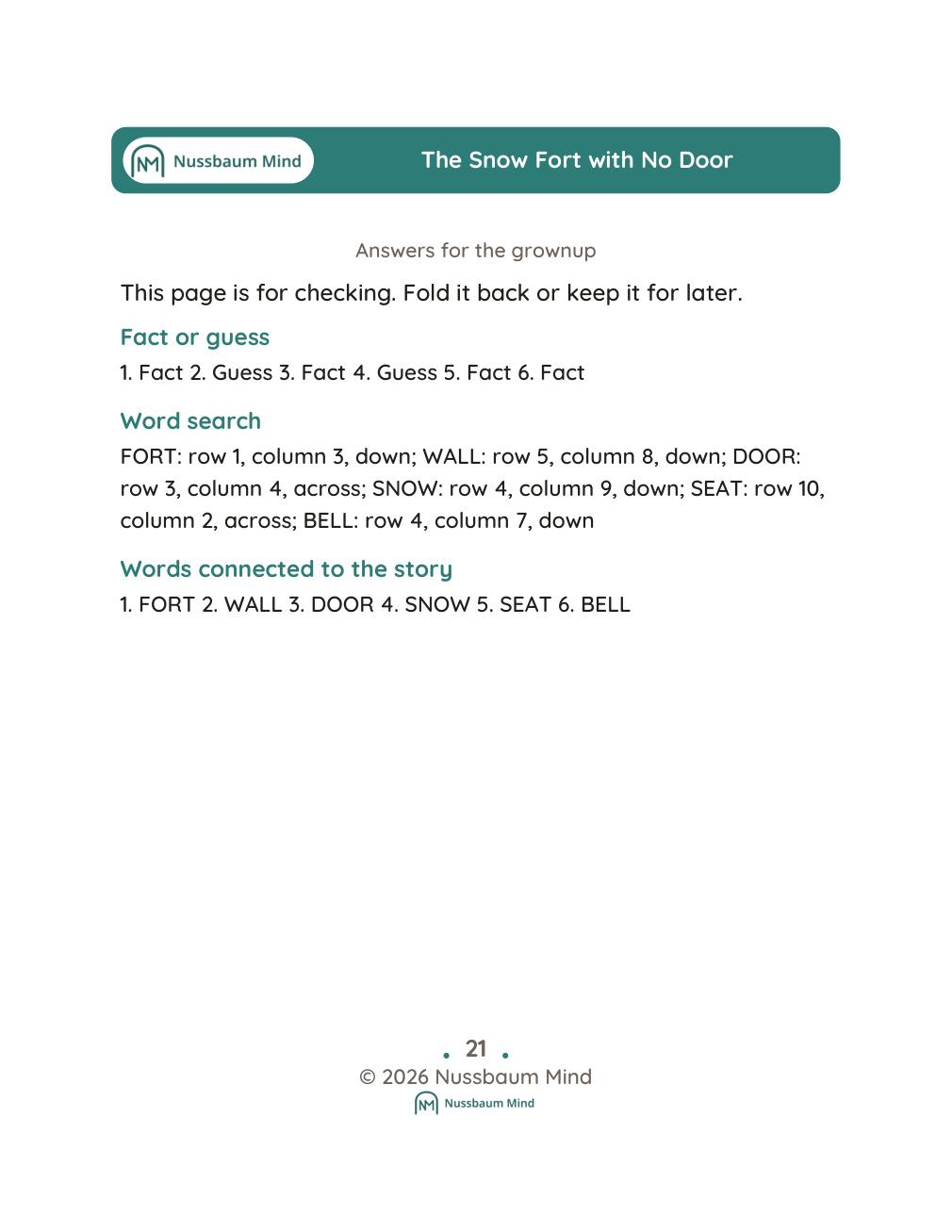 The Snow Fort with No Door complete book page 22