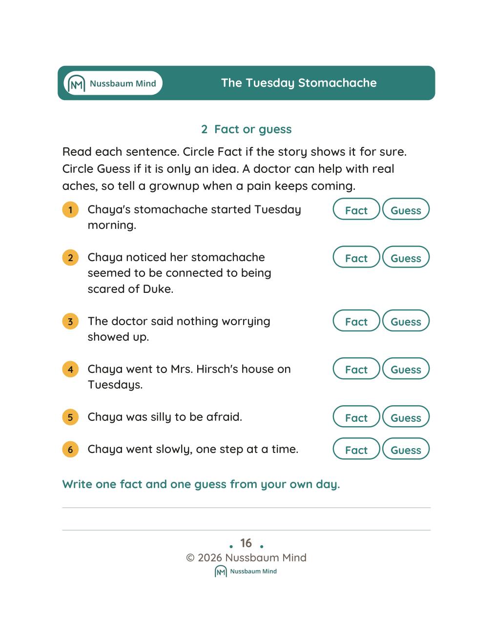 The Tuesday Stomachache complete book page 17