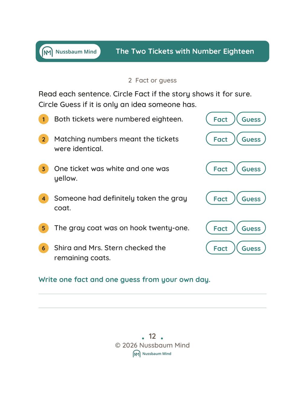 The Two Tickets with Number Eighteen complete book page 13
