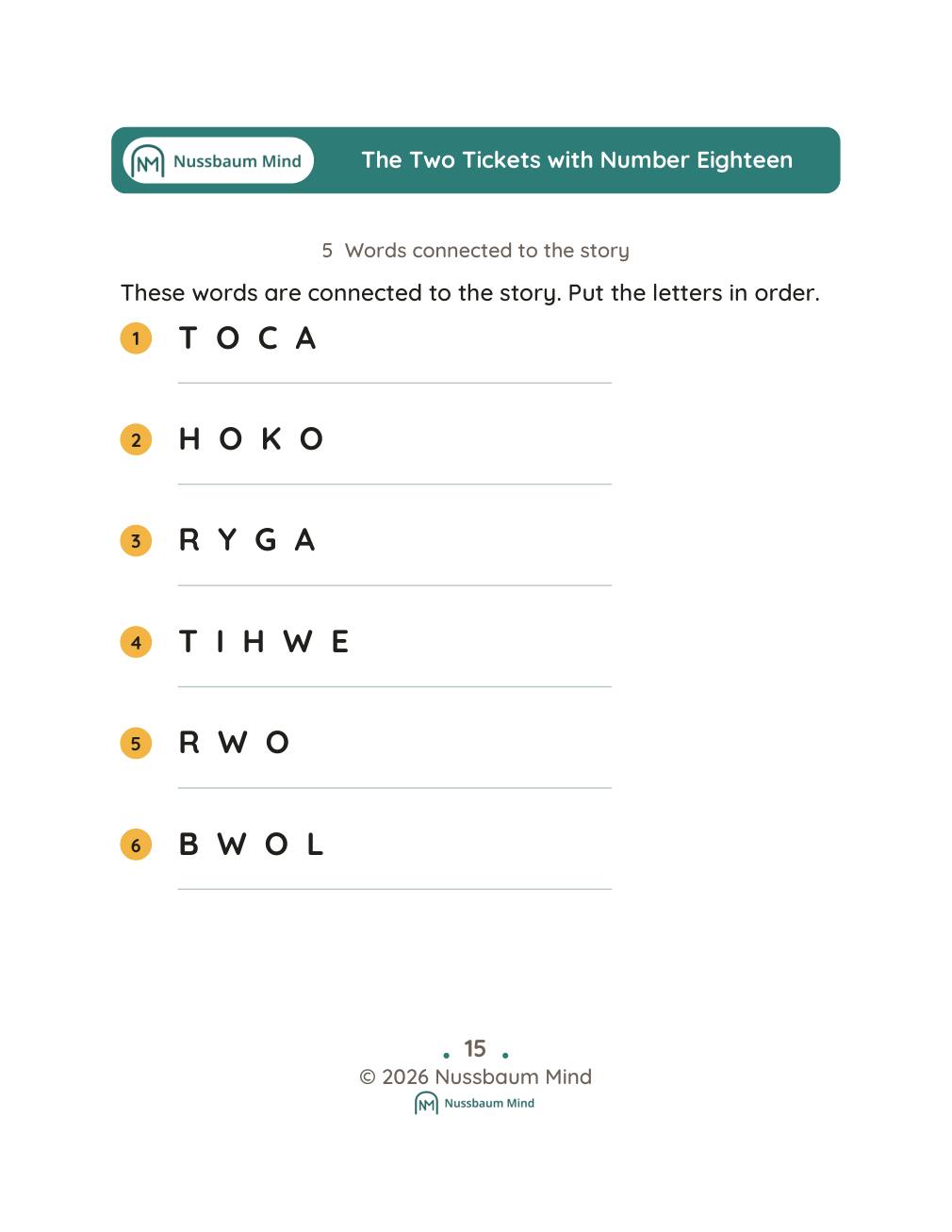 The Two Tickets with Number Eighteen complete book page 16