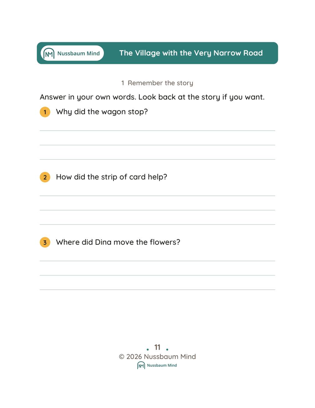 The Village with the Very Narrow Road complete book page 12
