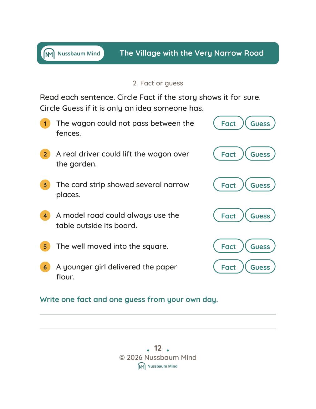 The Village with the Very Narrow Road complete book page 13