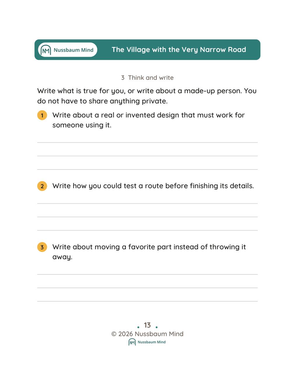 The Village with the Very Narrow Road complete book page 14
