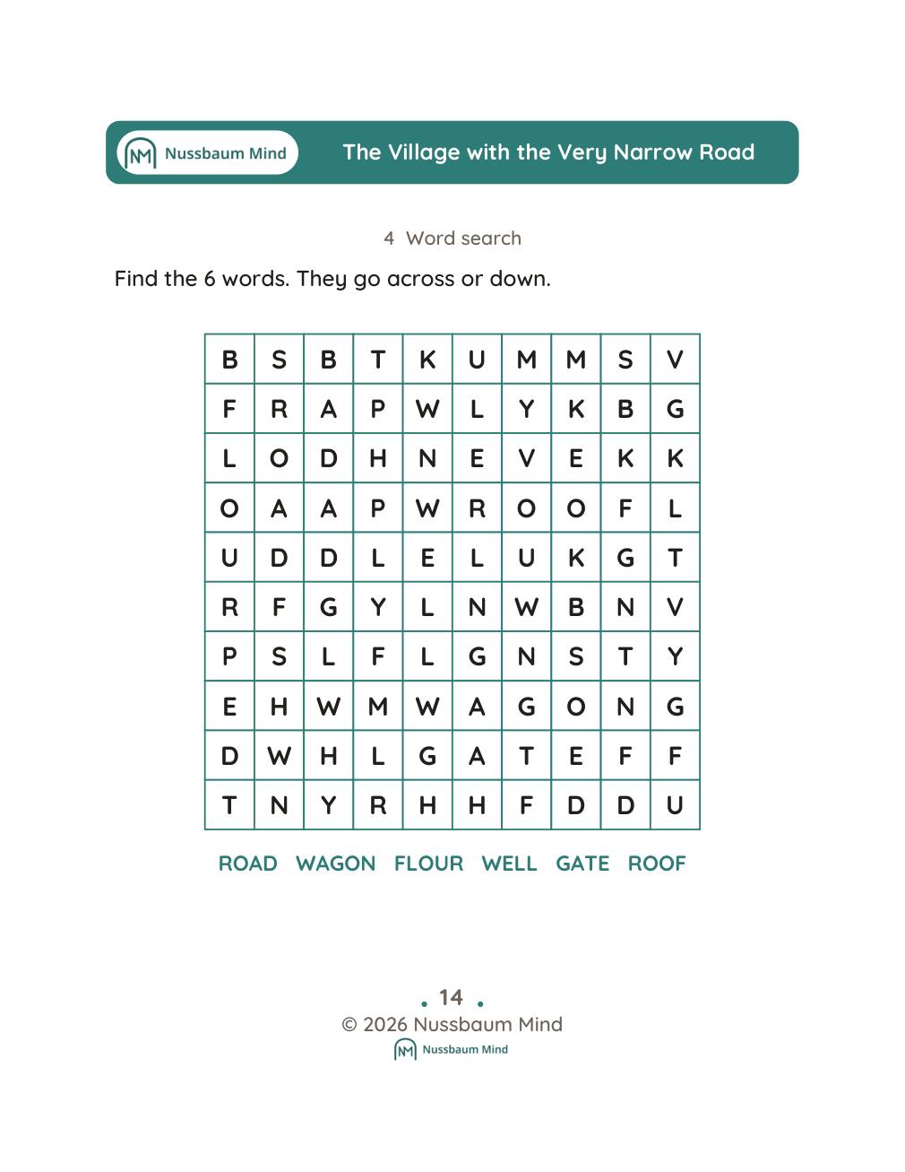 The Village with the Very Narrow Road complete book page 15