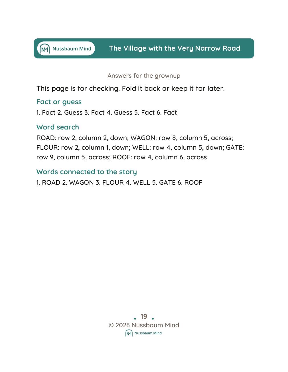 The Village with the Very Narrow Road complete book page 20